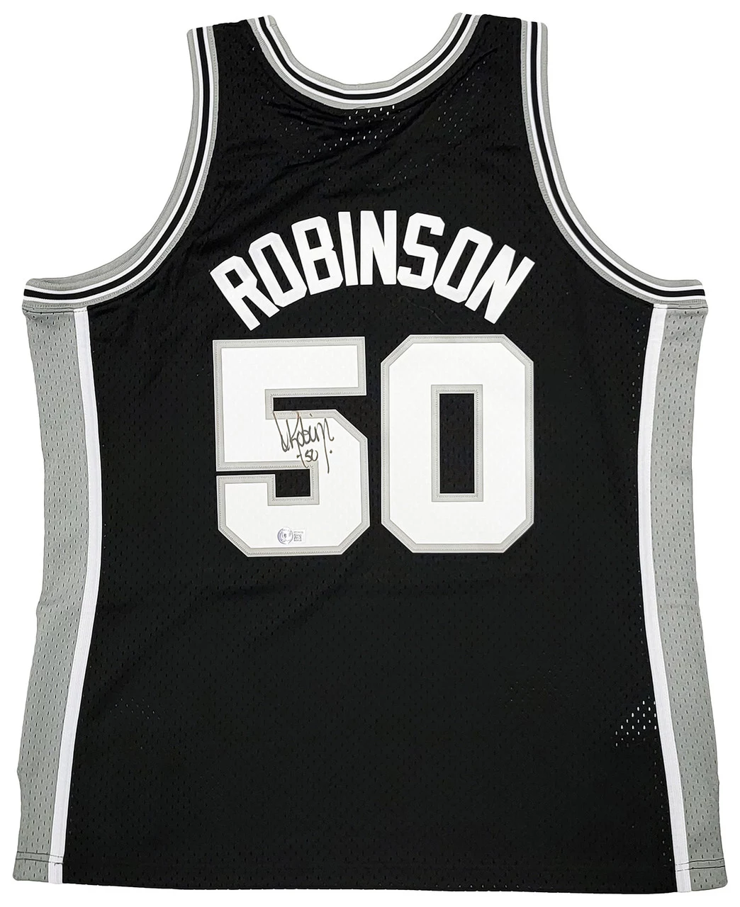 Maillot NBA San Antonio Spurs 1999 Away swingman signé par David Robinson