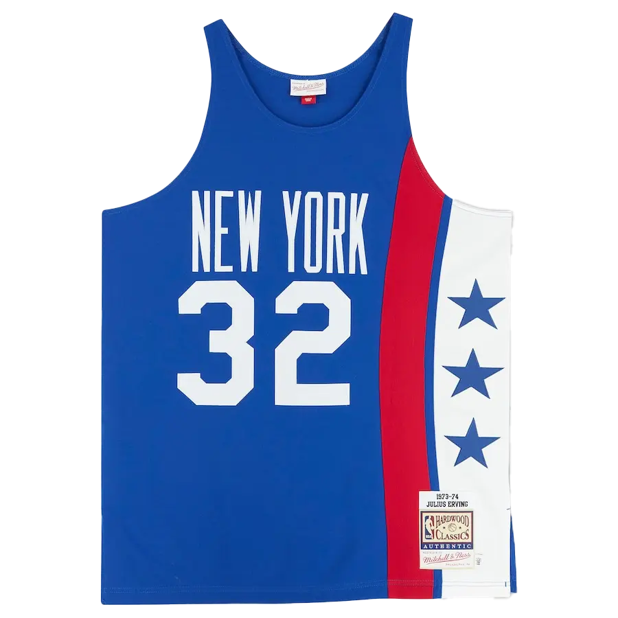 Miniature : Maillot ABA New York Nets 1974 Away authentic signé par Julius Erving