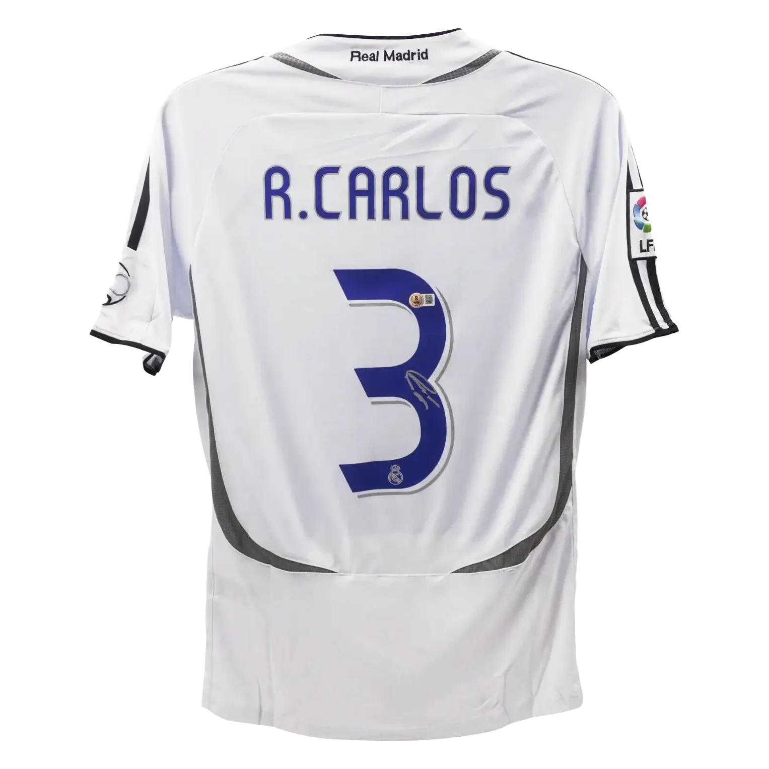 Maillot Real Madrid 2007 signé par Roberto Carlos