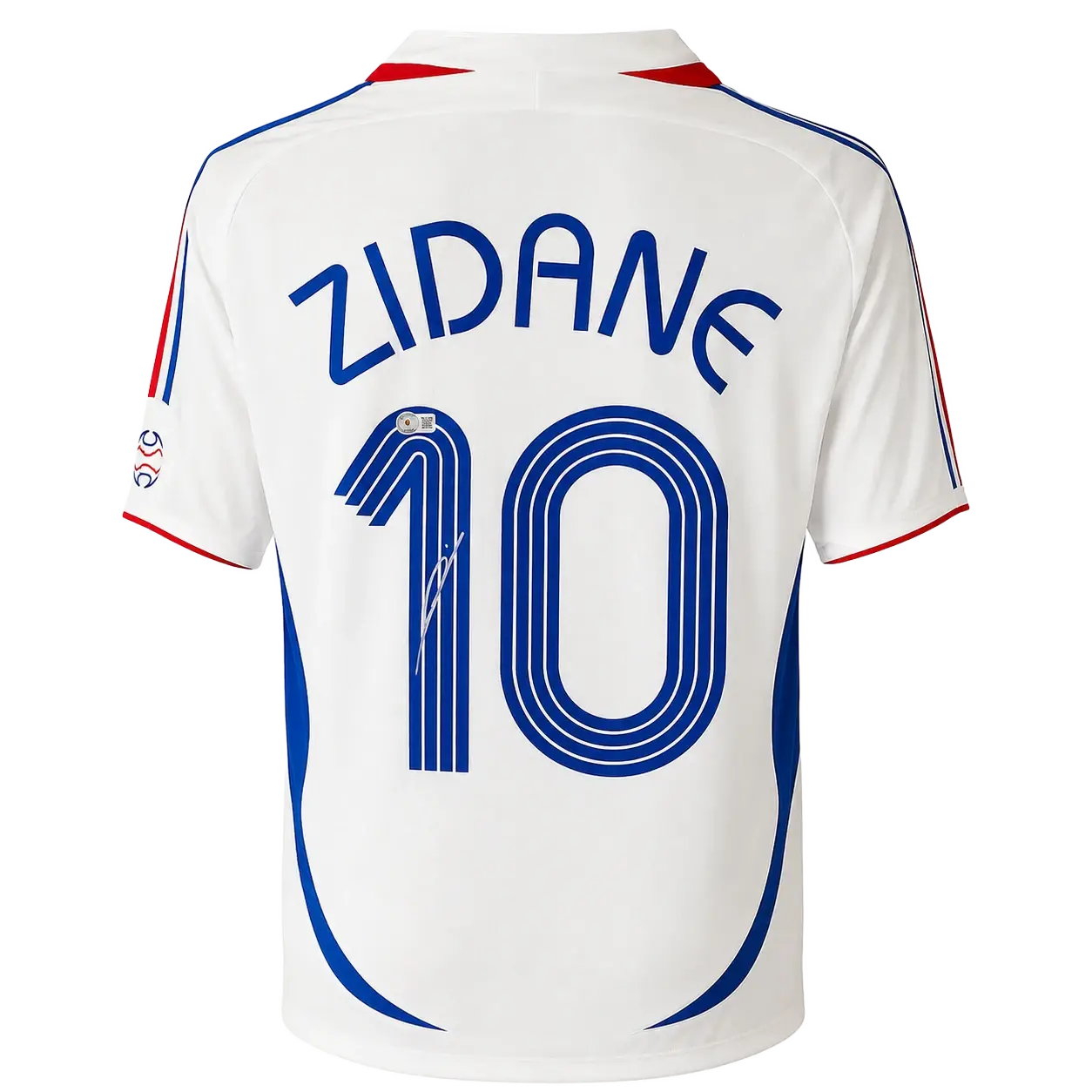 Maillot France 2006 finale signé par Zinédine Zidane