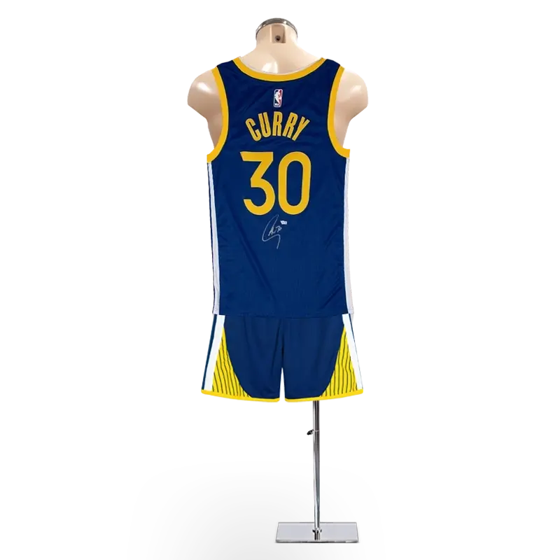 Miniature : Support de buste pour maillot de basket de collection en acier chromé