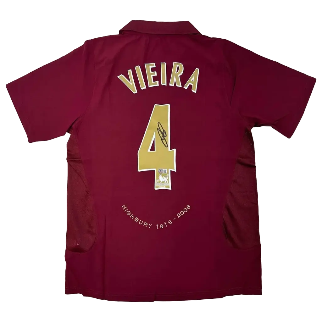Maillot Arsenal 2006 signé par Patrick Vieira