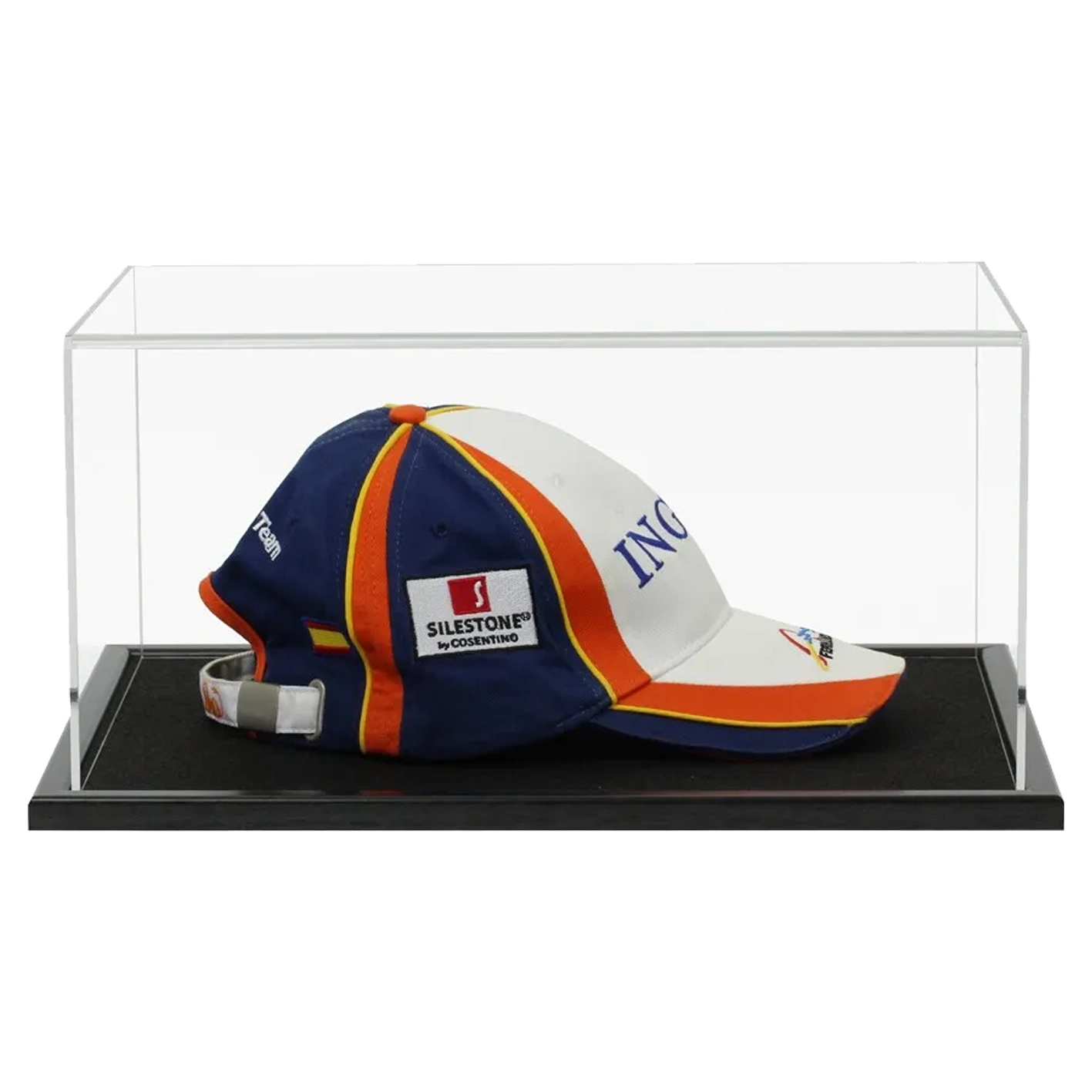 Vitrine casquette golf de collection noire et acrylique