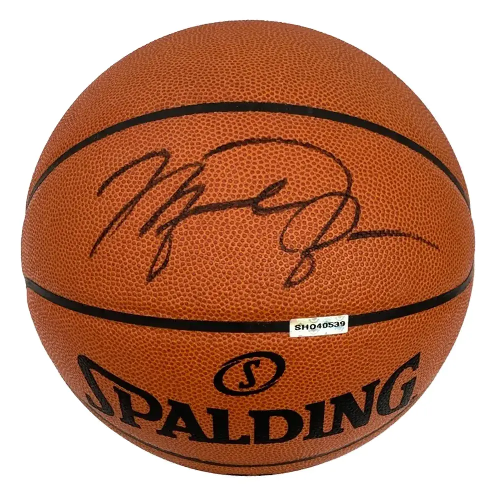 Ballon basket NBA Spalding Game Ball officiel signé par Michael Jordan