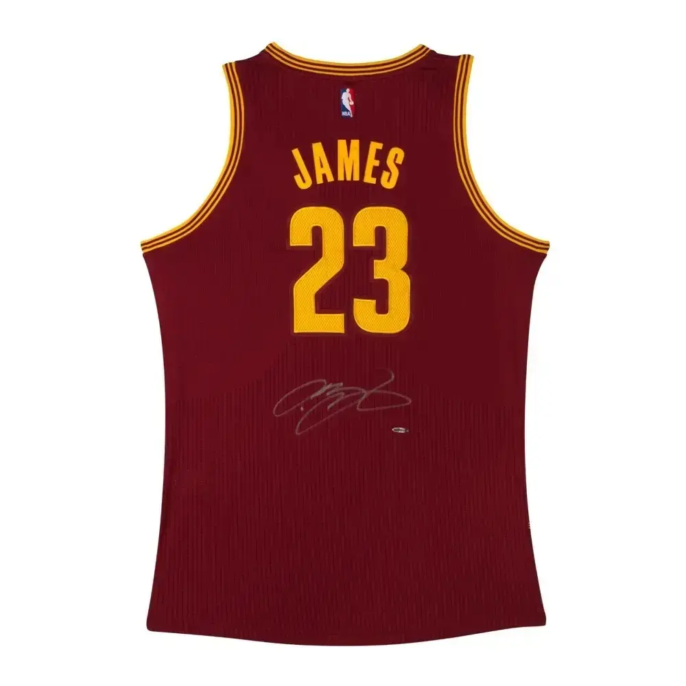 Maillot basket NBA Cleveland Cavaliers Away authentic signé par LeBron James