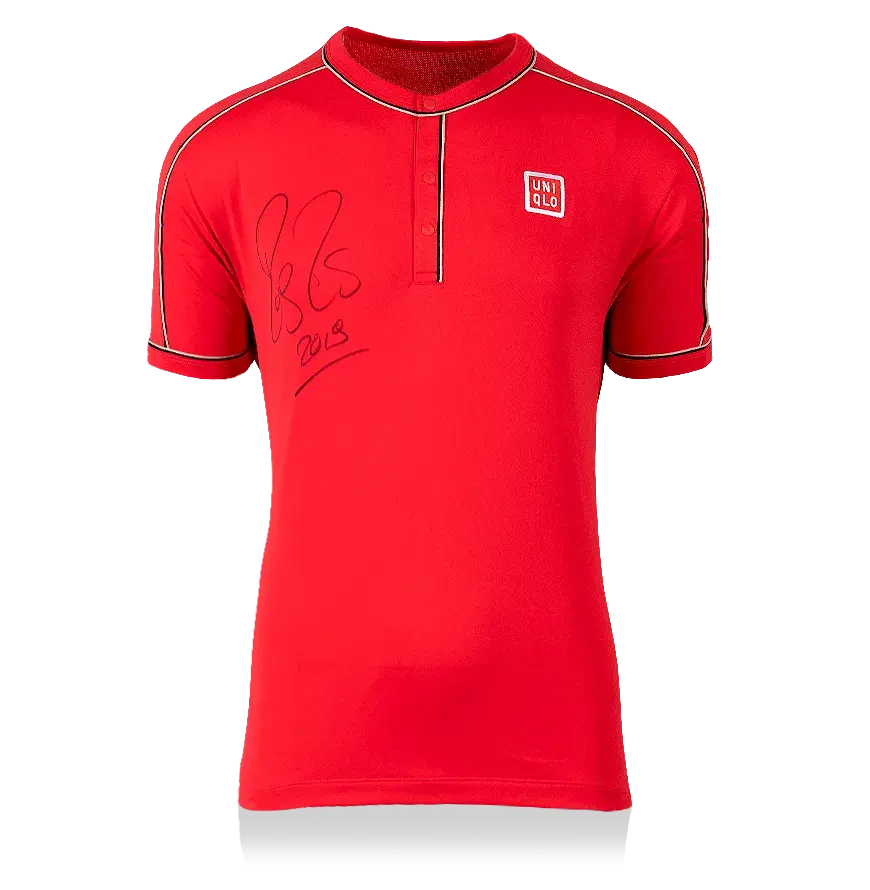 Miniature : Maillot tennis match Uniqlo signé par Roger Federer et encadré