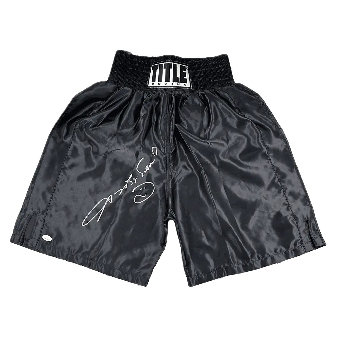 Short boxe Title signé par Sugar Ray Leonard