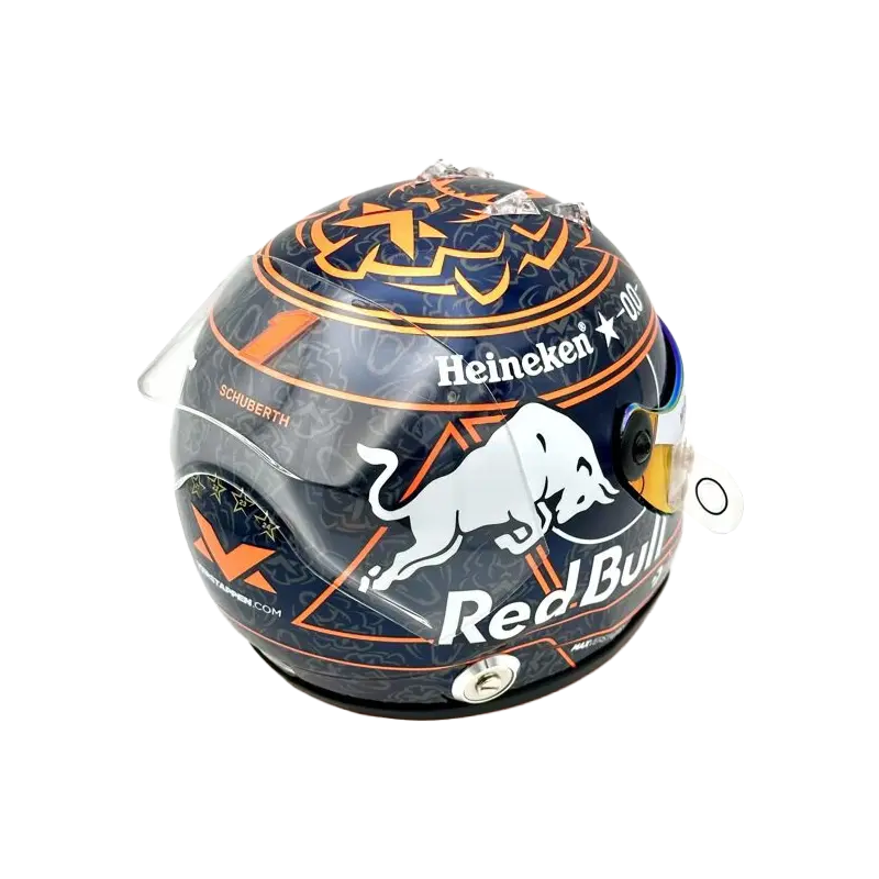 Miniature : Mini Casque F1 Red Bull Racing Orange 2025 1:2 signé par Max Verstappen