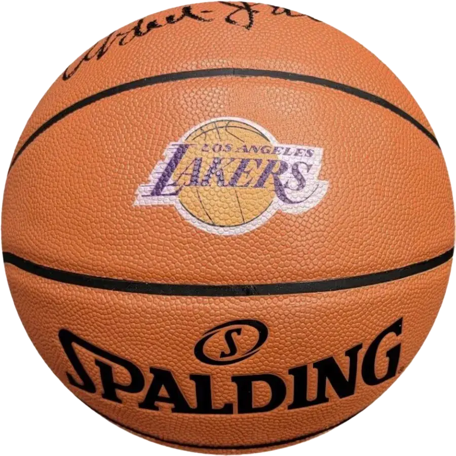 Miniature : Ballon basket NBA Spalding Los Angeles Lakers signé par Kareem Abdul Jabbar
