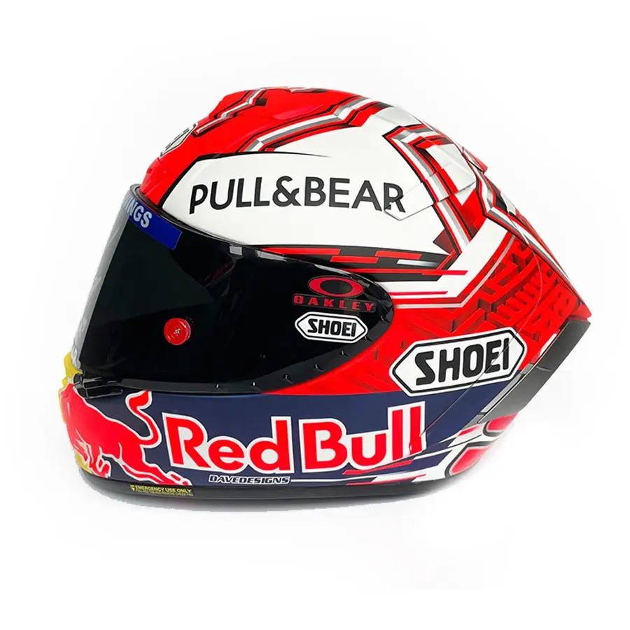 Miniature : Casque MotoGP 1:1 Shoei 2019 replica officiel signé par Marc Marquez