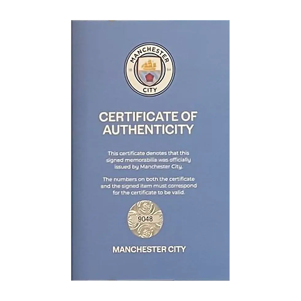 Miniature : Maillot Manchester City 2025 signé par Kevin De Bruyne et encadré