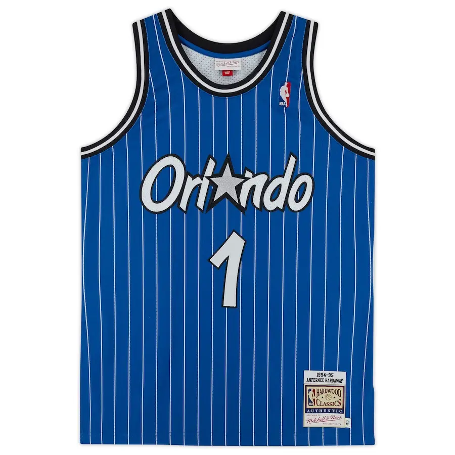 Miniature : Maillot basket NBA Orlando Magic 1995 Away authentic signé par Penny Hardaway