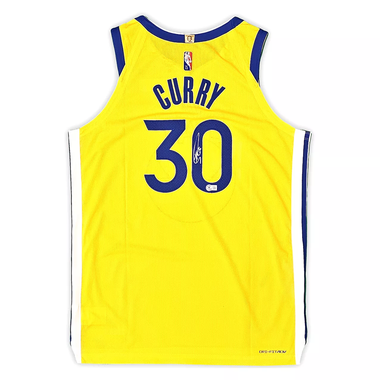 Maillot NBA Golden State Warriors 2022 Statement authentic signé Stephen Curry