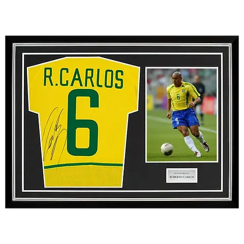 Maillot Real Madrid Roberto Carlos encadré, Maillot Roberto Maillot Real Madrid Roberto Carlos encadré, Maillot Roberto