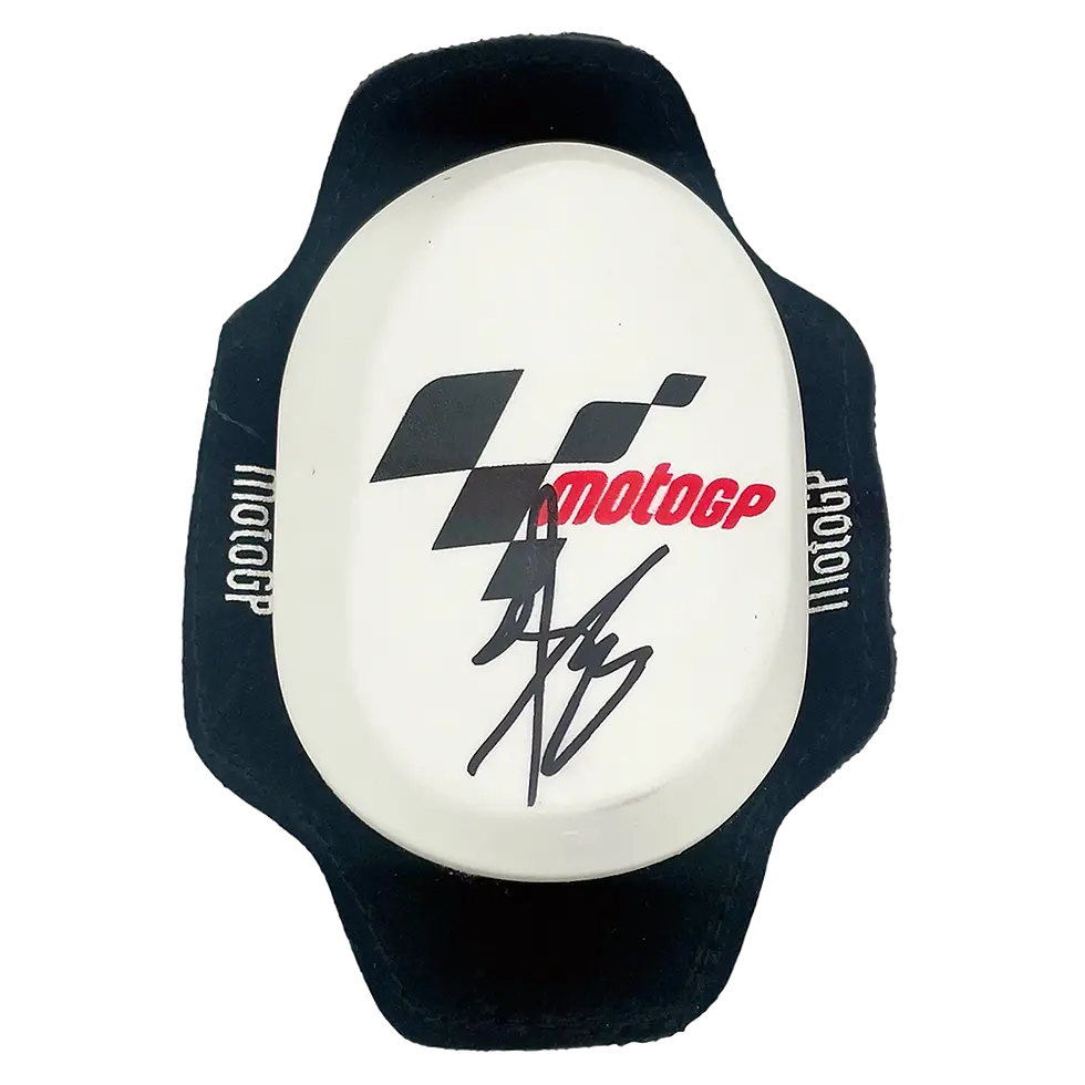 Miniature : Slider genou MotoGP signé par Marc Marquez et encadré Repsol Honda