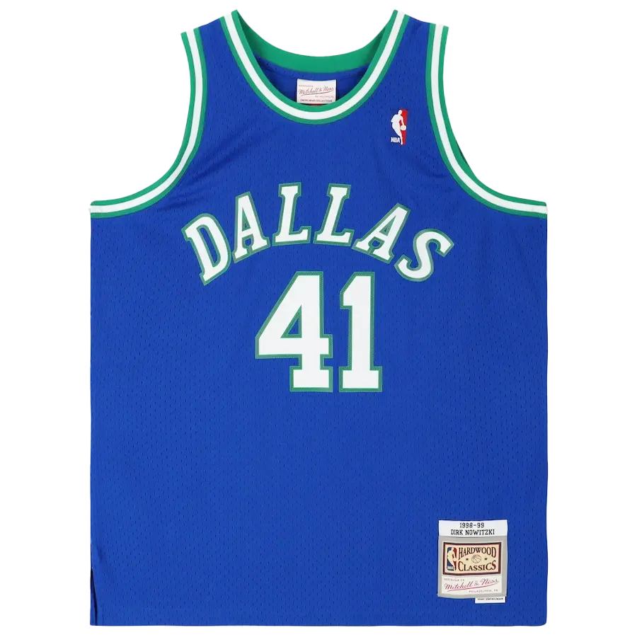 Miniature : Maillot NBA Dallas Mavericks 1999 Away swingman signé dédicacé par Dirk Nowitzki