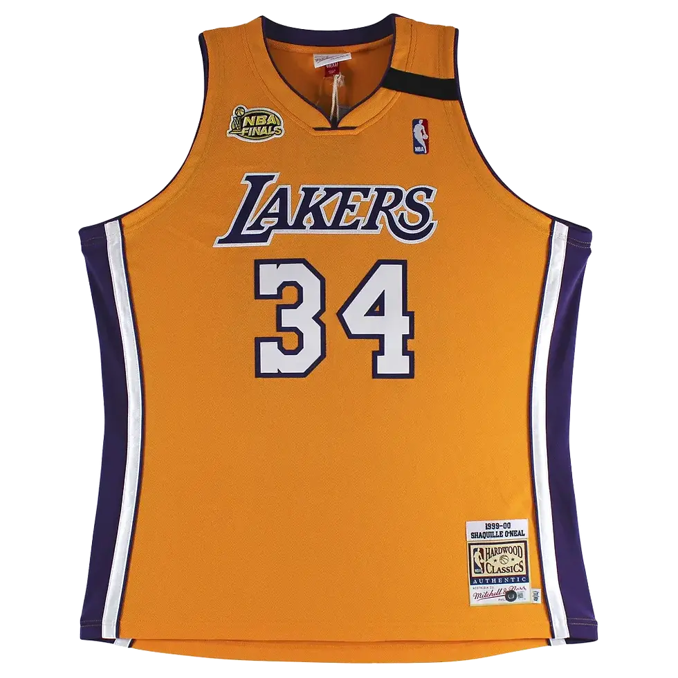 Miniature : Maillot LA Lakers Finales 2000 authentic signé et dédicacé par Shaquille O'Neal