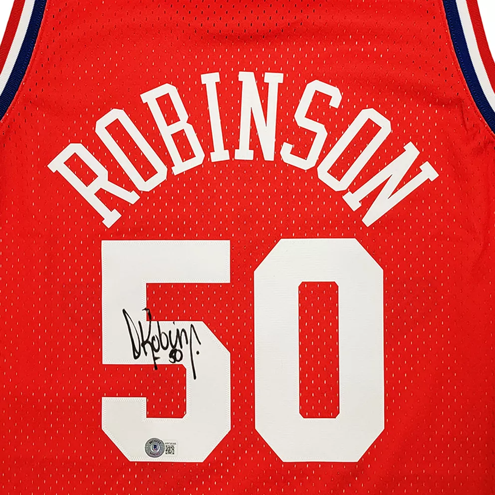 Thumbnail: Maillot NBA All Star Game 1991 swingman signé par David Robinson