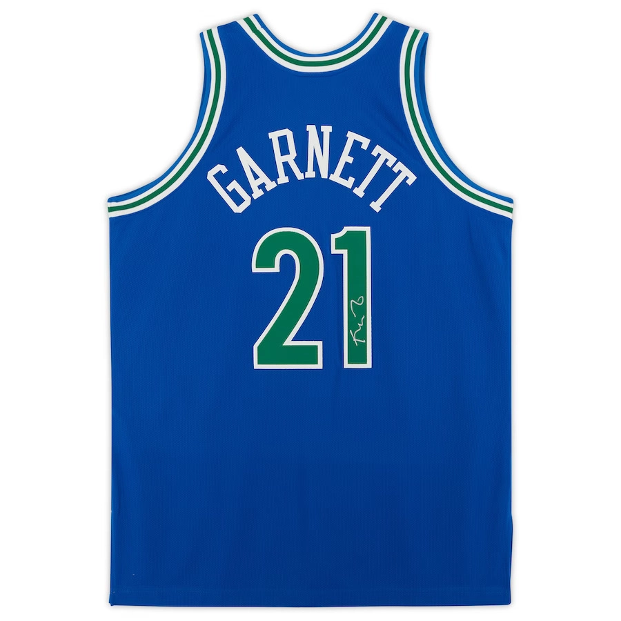 Maillot NBA Minnesota Timberwolves 1996 Away authentic signé par Kevin Garnett