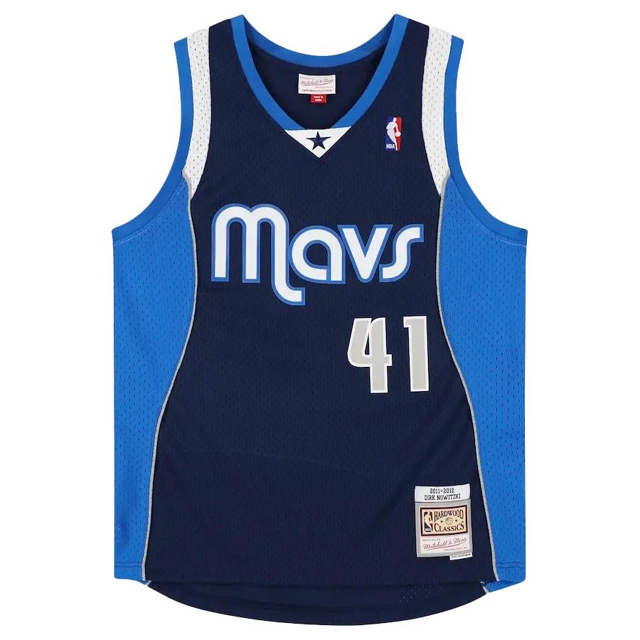 Miniature : Maillot NBA Dallas Mavericks 2012 Alternate swingman signé par Dirk Nowitzki