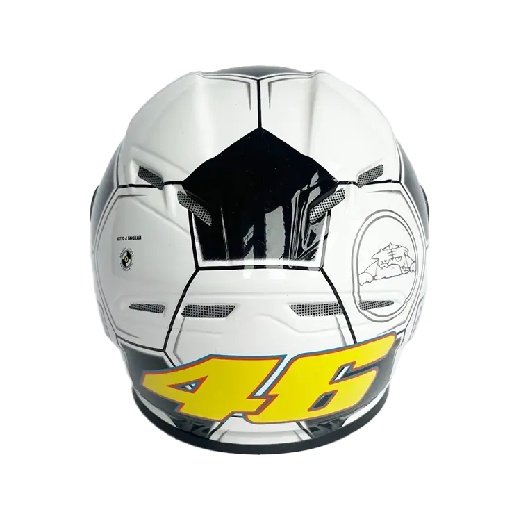 Miniature : Mini Casque MotoGP AGV 2008 Barcelone 1:2 Minichamps signé par Valentino Rossi