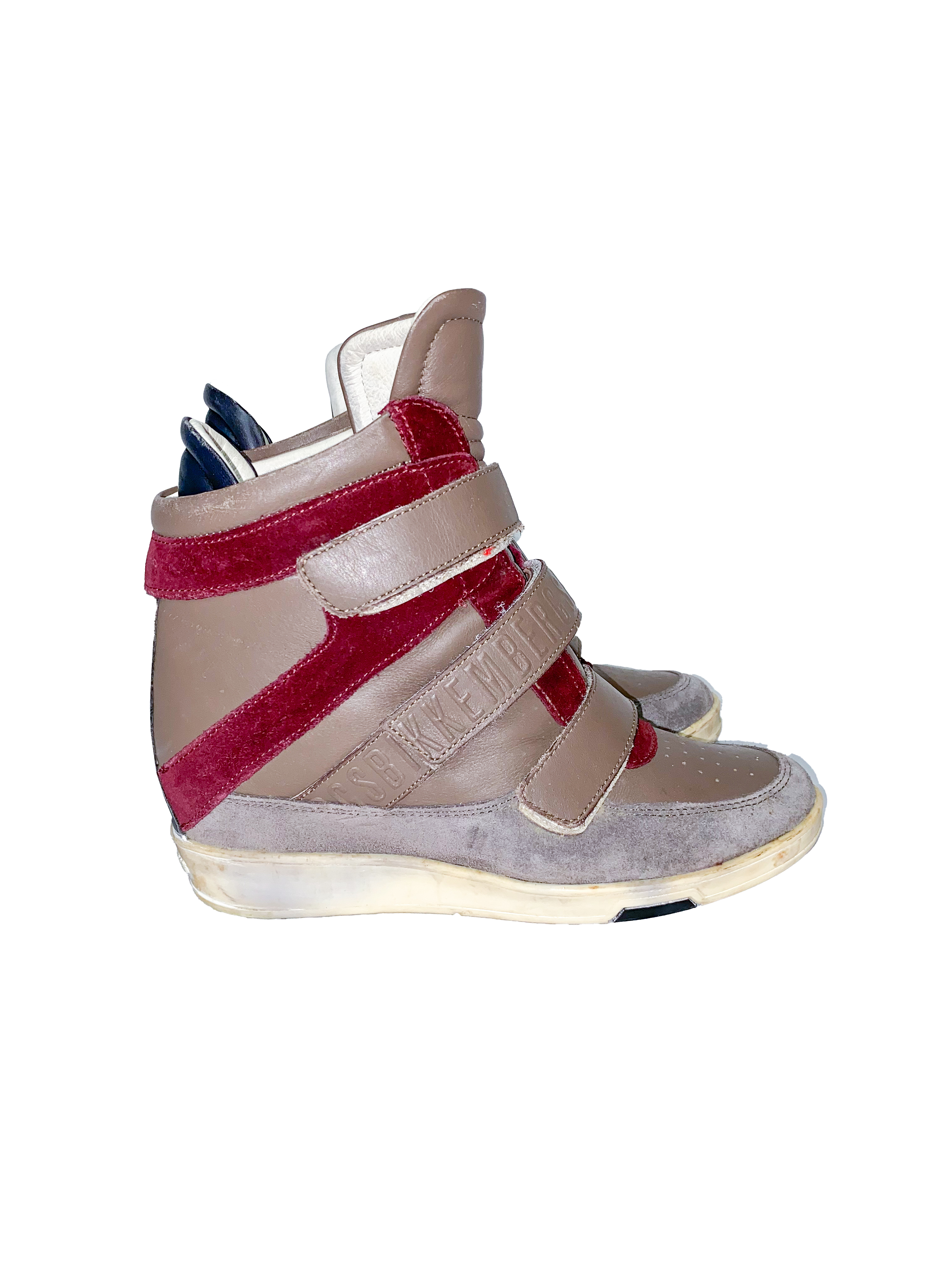 Bikkembergs Wedge Sneakers (beige/burgandy)
