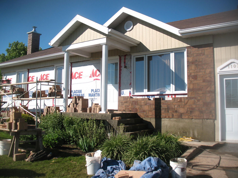 Pose de briques, rénovation