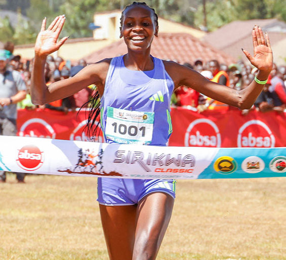Agnes Ngetich, winner of the 2025 Senior Women 10Km