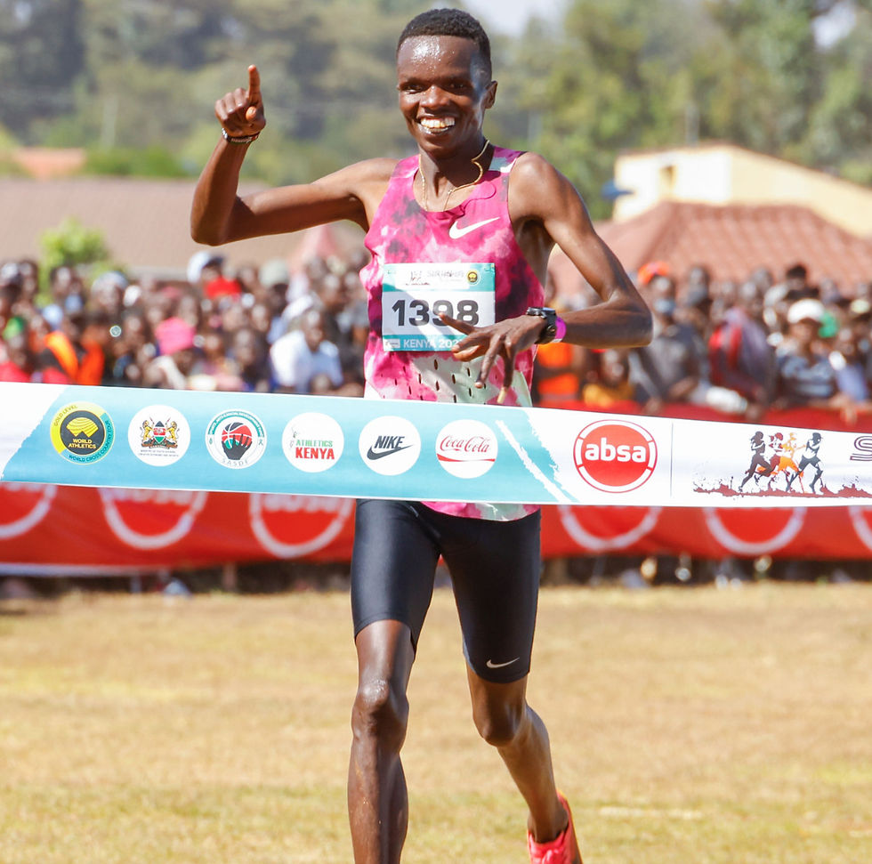 Daniel Ebenyo, winner of the 2025 Senior Men 10Km