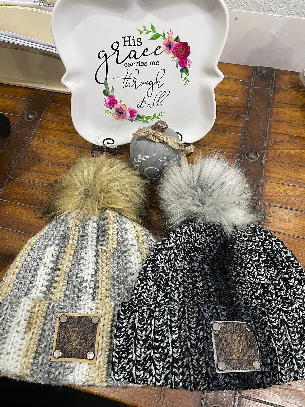 Thumbnail: Re-purposed LV Patch Beanie. 