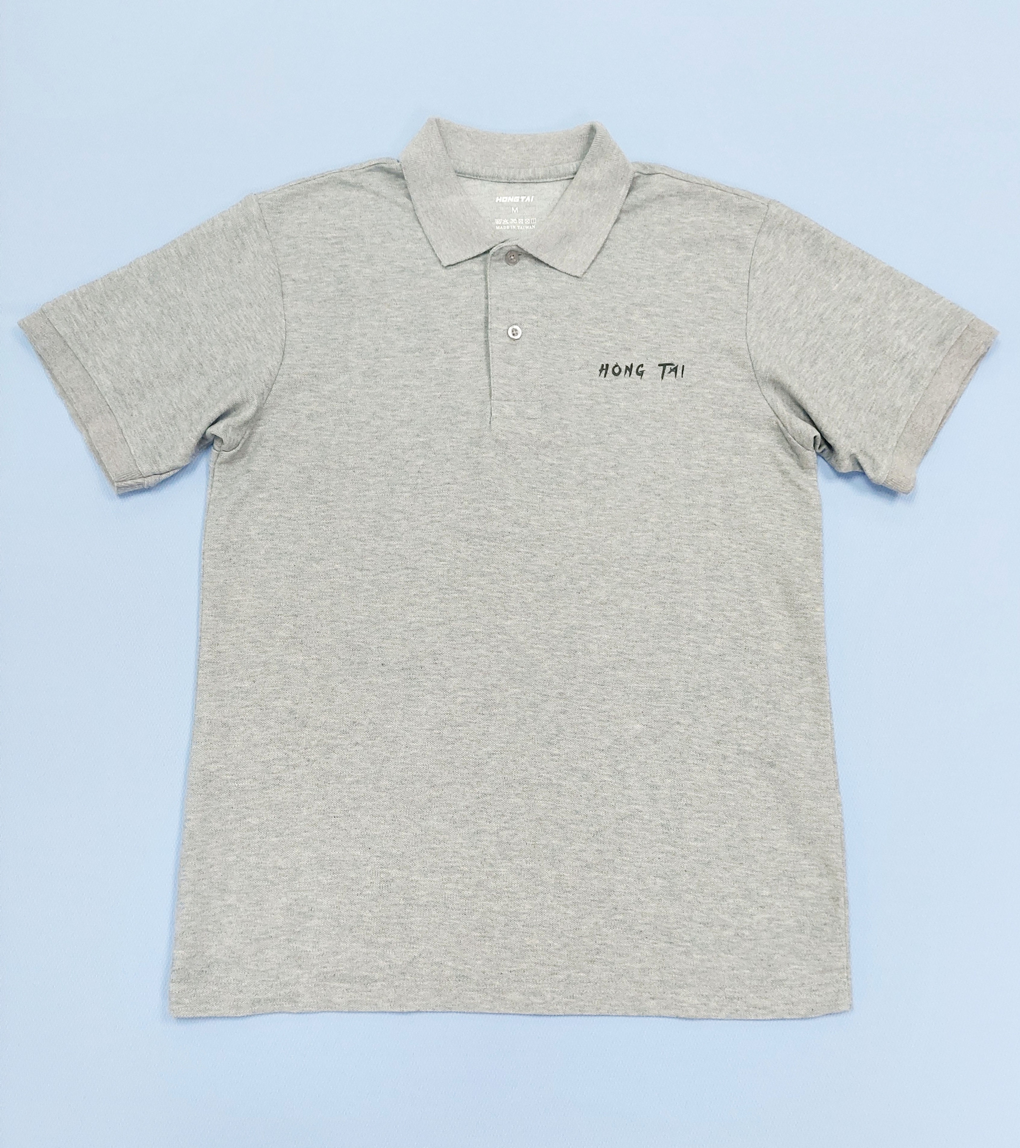 麻灰混紡polo衫x全彩膠膜燙印x客製