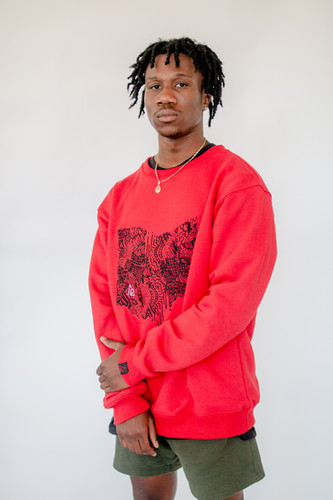 Ohio Embroidery Red Sweatshirt | A2 Ewing Exclusive