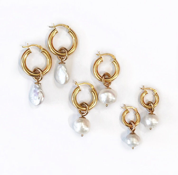 Thumbnail: Freshwater Pearl Hoops