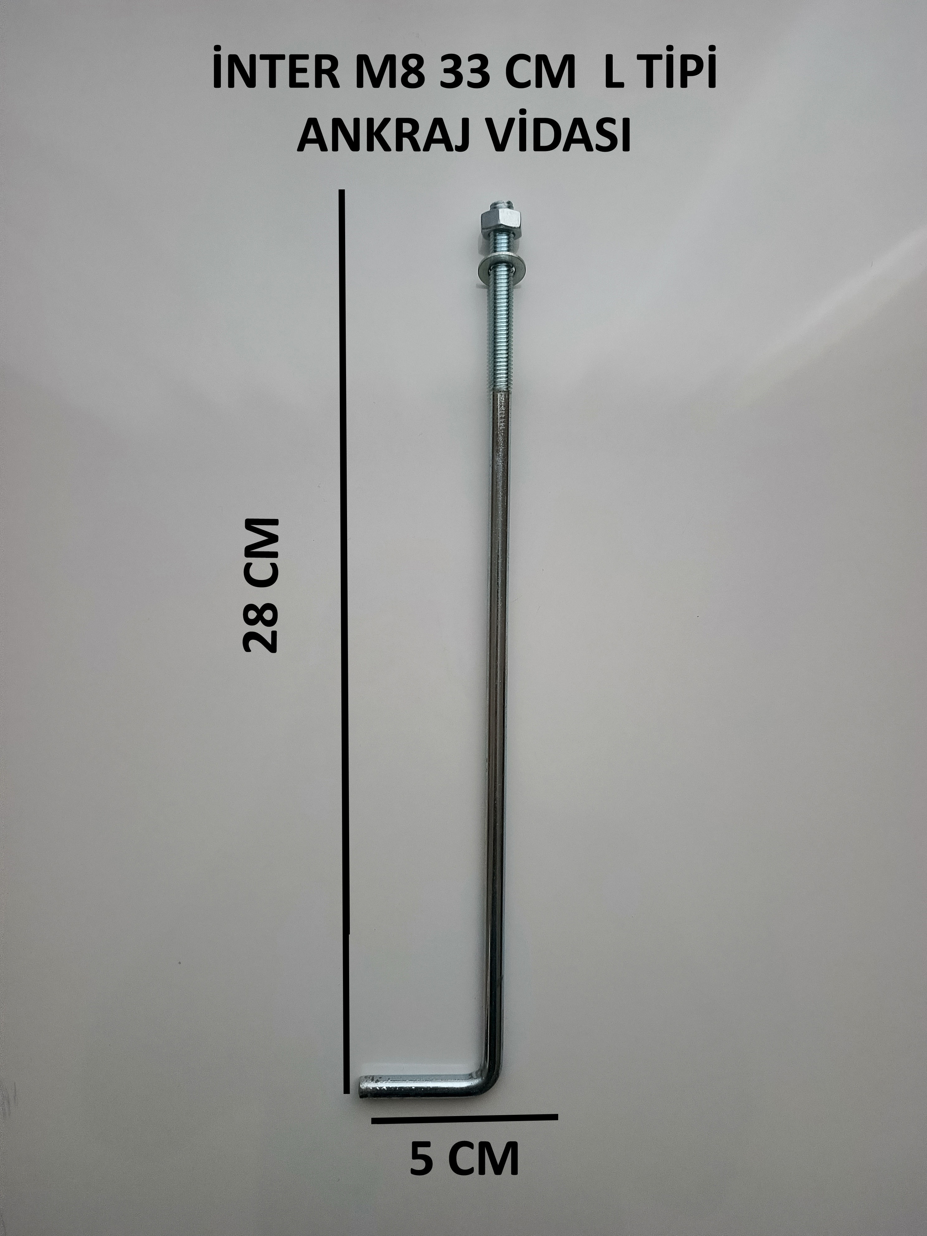 İNTER L TİPİ ANKRAJ VİDASI M8 33CM