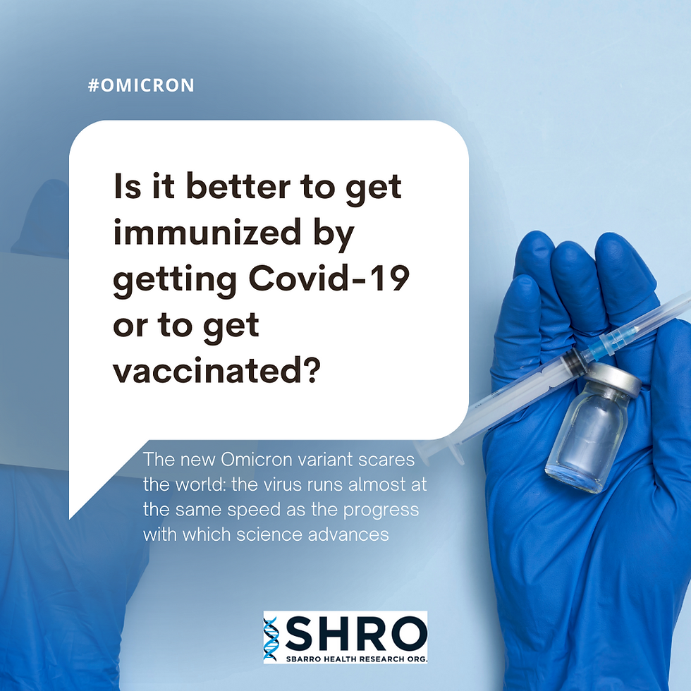 Is it better to get immunized by getting Covid-19 or to get vaccinated?