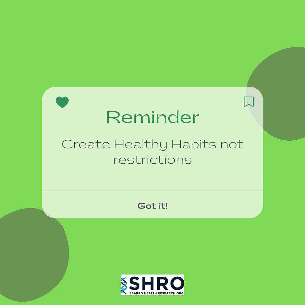 "Health is not a luxury but a necessity" Antonio Giordano Sbarro Health Research Organization