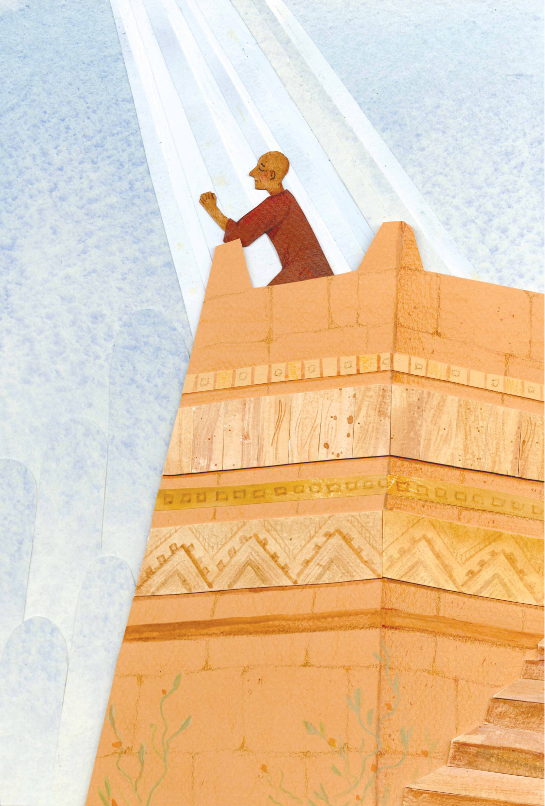 Nephi Prays from the Tower - Baker