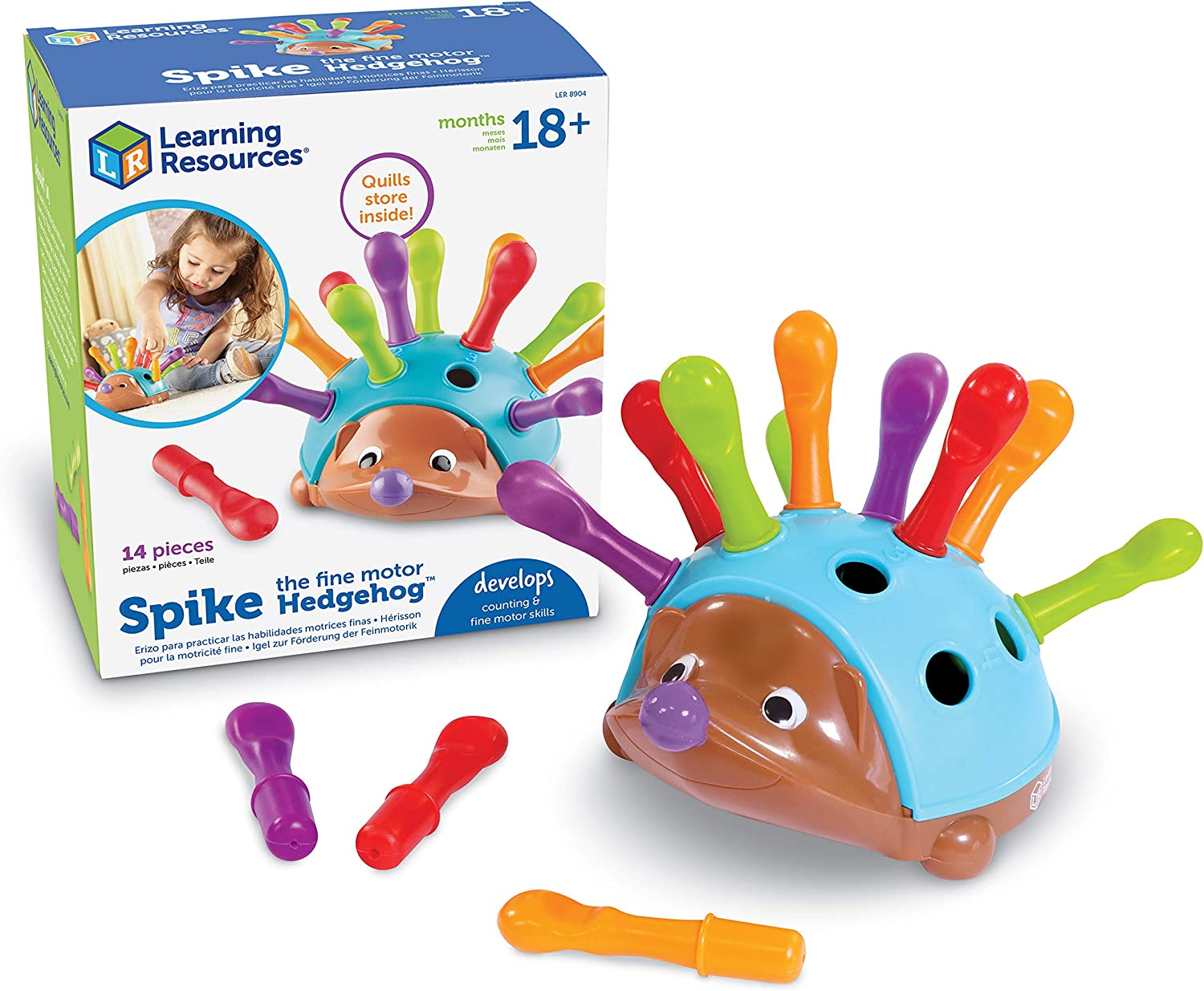 Spike the Fine Motor Hedgehog - Toddler Montessori Toys, Stacking Shape, Gifts f