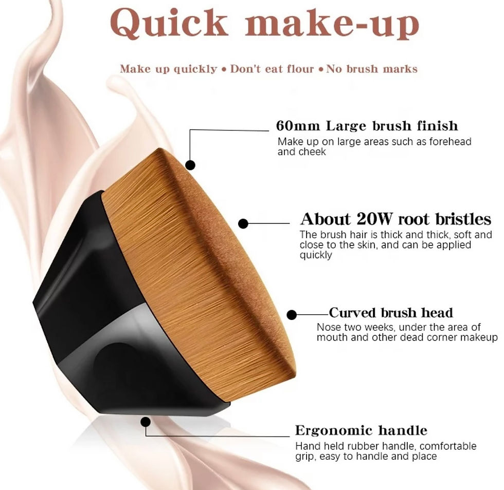 Miniatura: Brocha mágica de maquillaje, brocha de belleza en polvo para colorete facial.