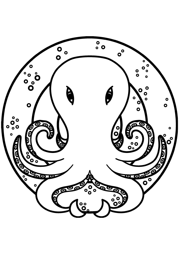 The Adopt an Octo logo. An octopus is a circle surrounded by bubbles