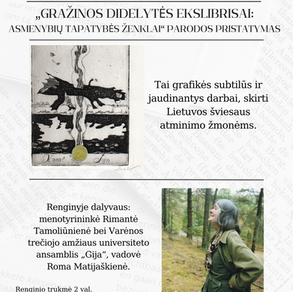 G. Didelytės ekslibrisų paroda Marcinkonyse