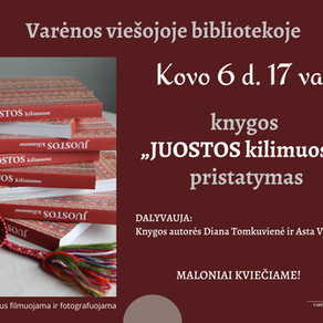 Knygos „Juostos kilimuose“ pristatymas
