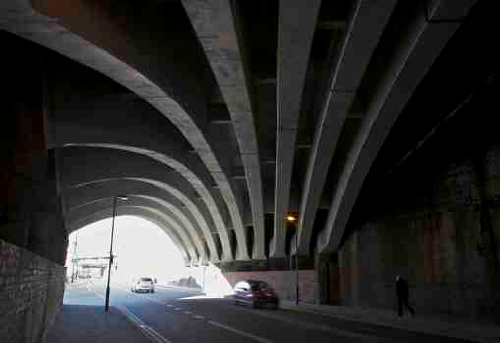 9. Expressionist concrete entrance to the Ashton Road tunnel.