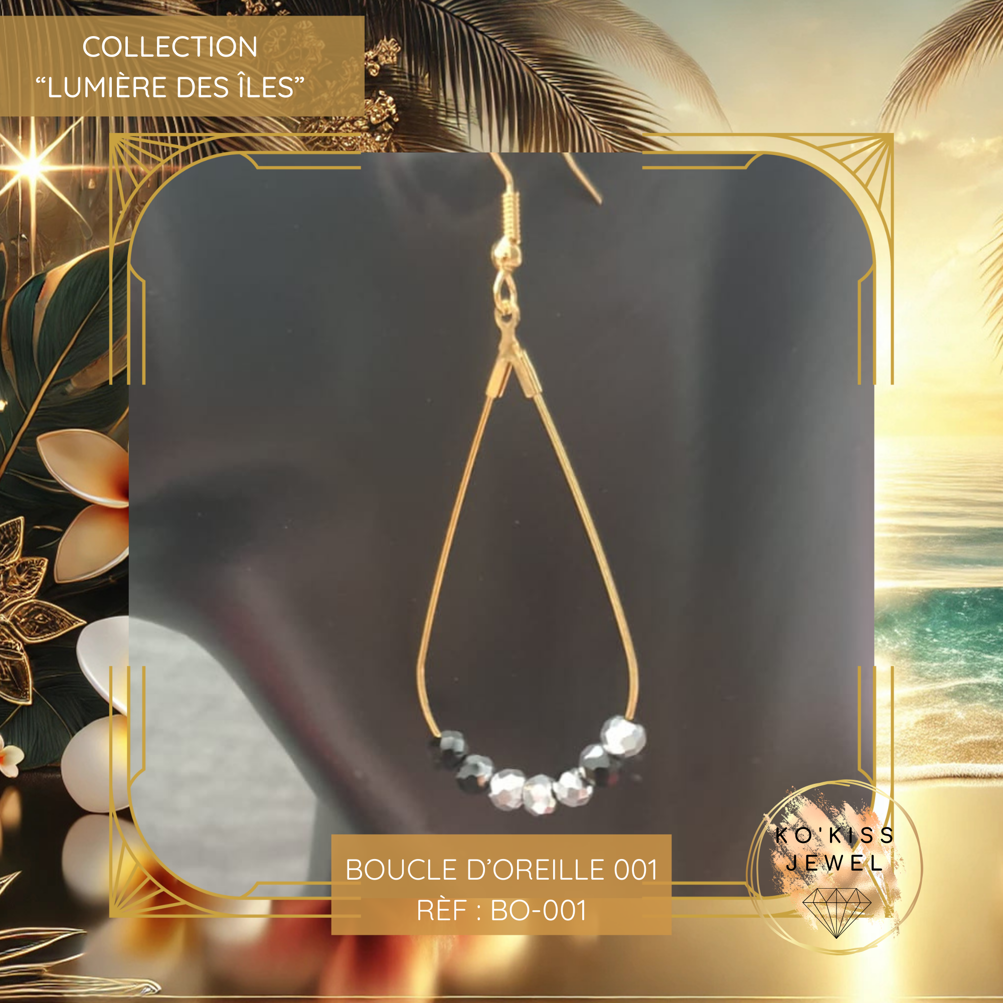 ko'kiss jewel – lumière des îles – Boucle d'oreille-001