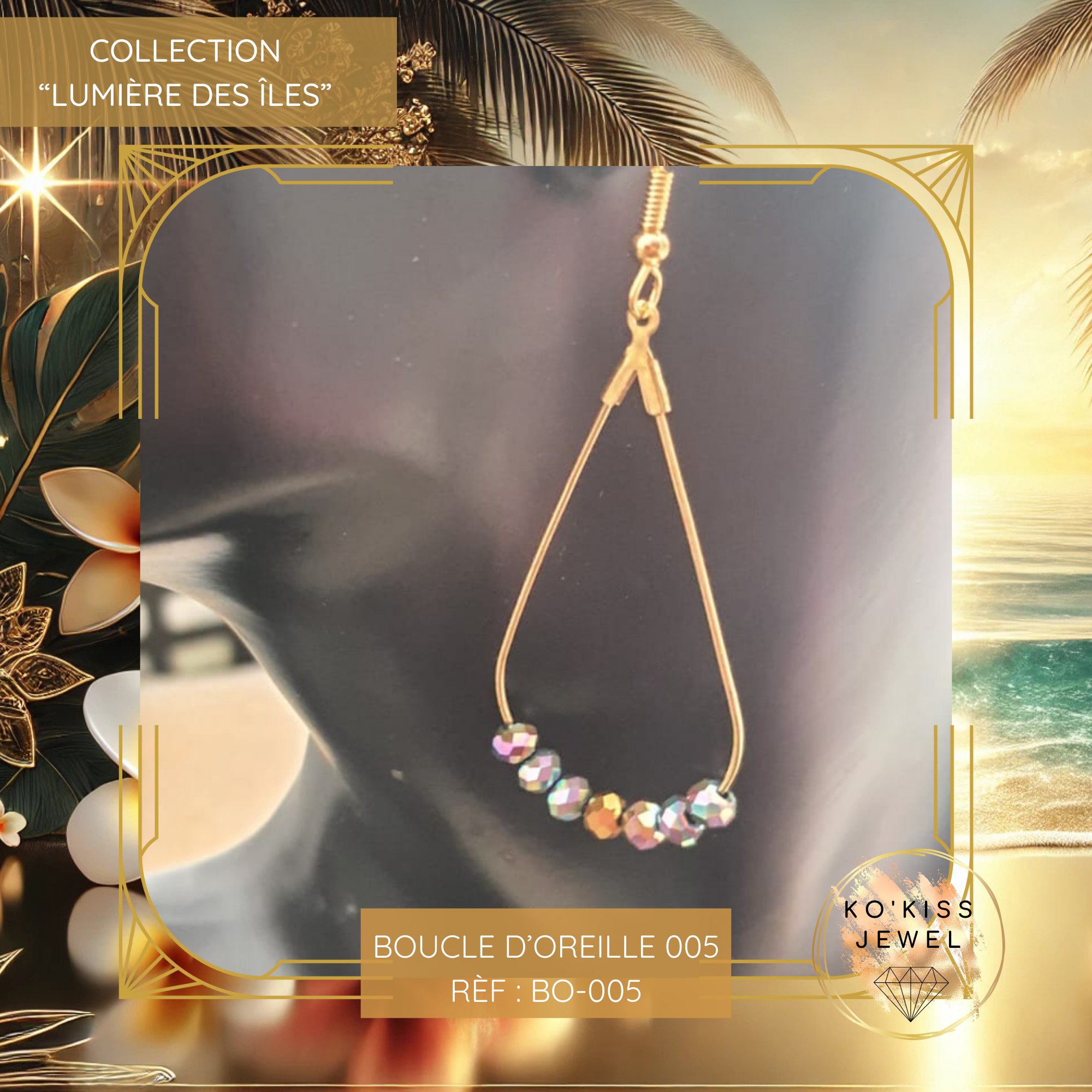 ko'kiss jewel – lumière des îles – Boucle d'oreille-005