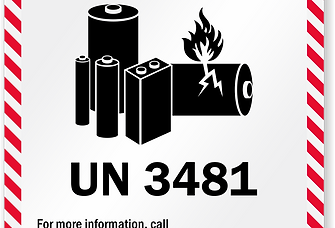 lithium battery shipping label