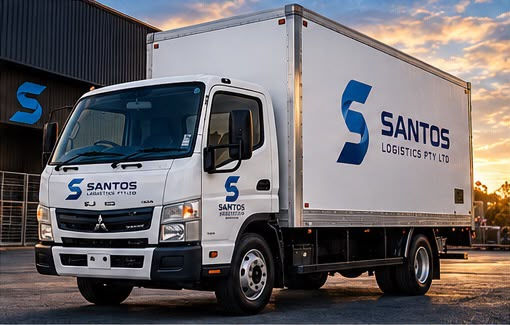 Santos Logistics Fuso removal pantech (illustration)