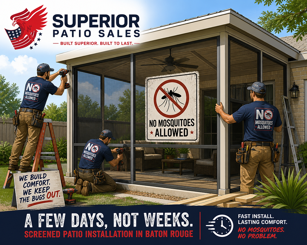 Screened Patio Installation Timeline: What Baton Rouge Homeowners Can Expect