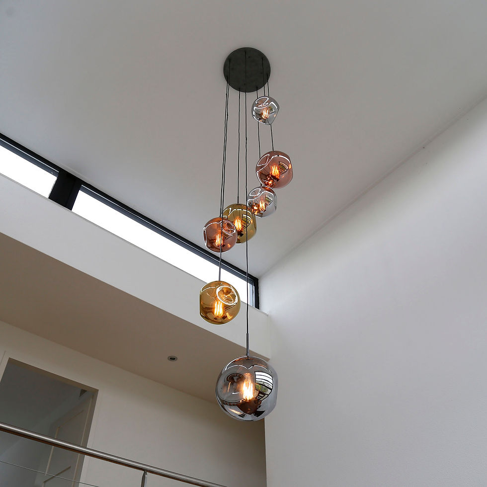 Thumbnail: 7L 'Stellar' Stepped Hanging Lamp