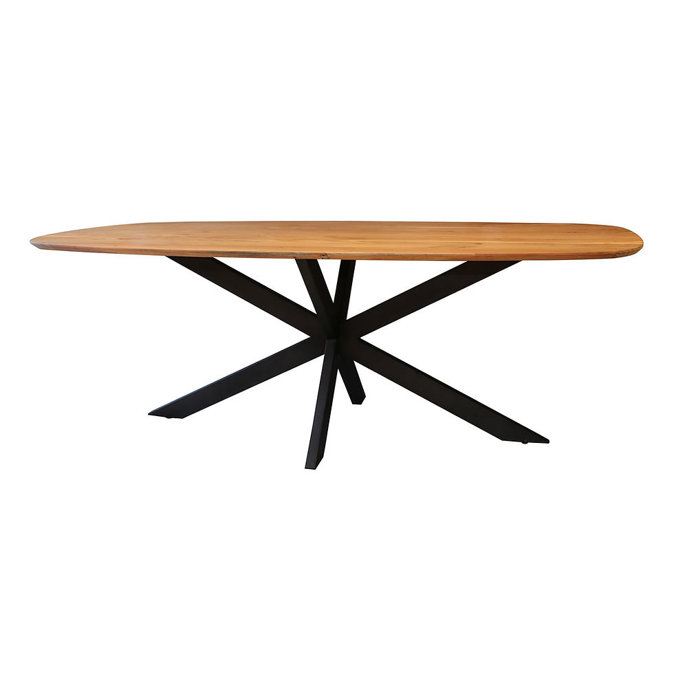 Thumbnail: Oval Solid Acacia  215cm Dining Table